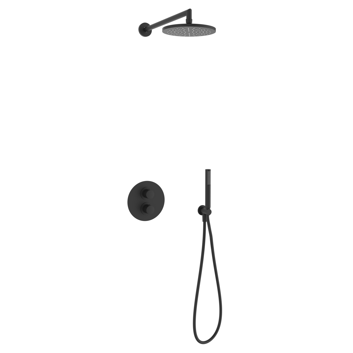 Salenzi Giro inbouw regendouche set type 1 mat zwart