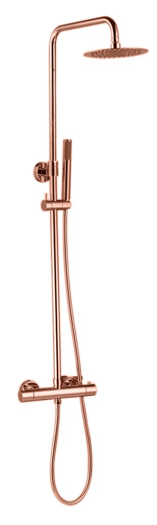 Best Design Lyon thermostatische opbouw regendouche 20cm Rosé goud