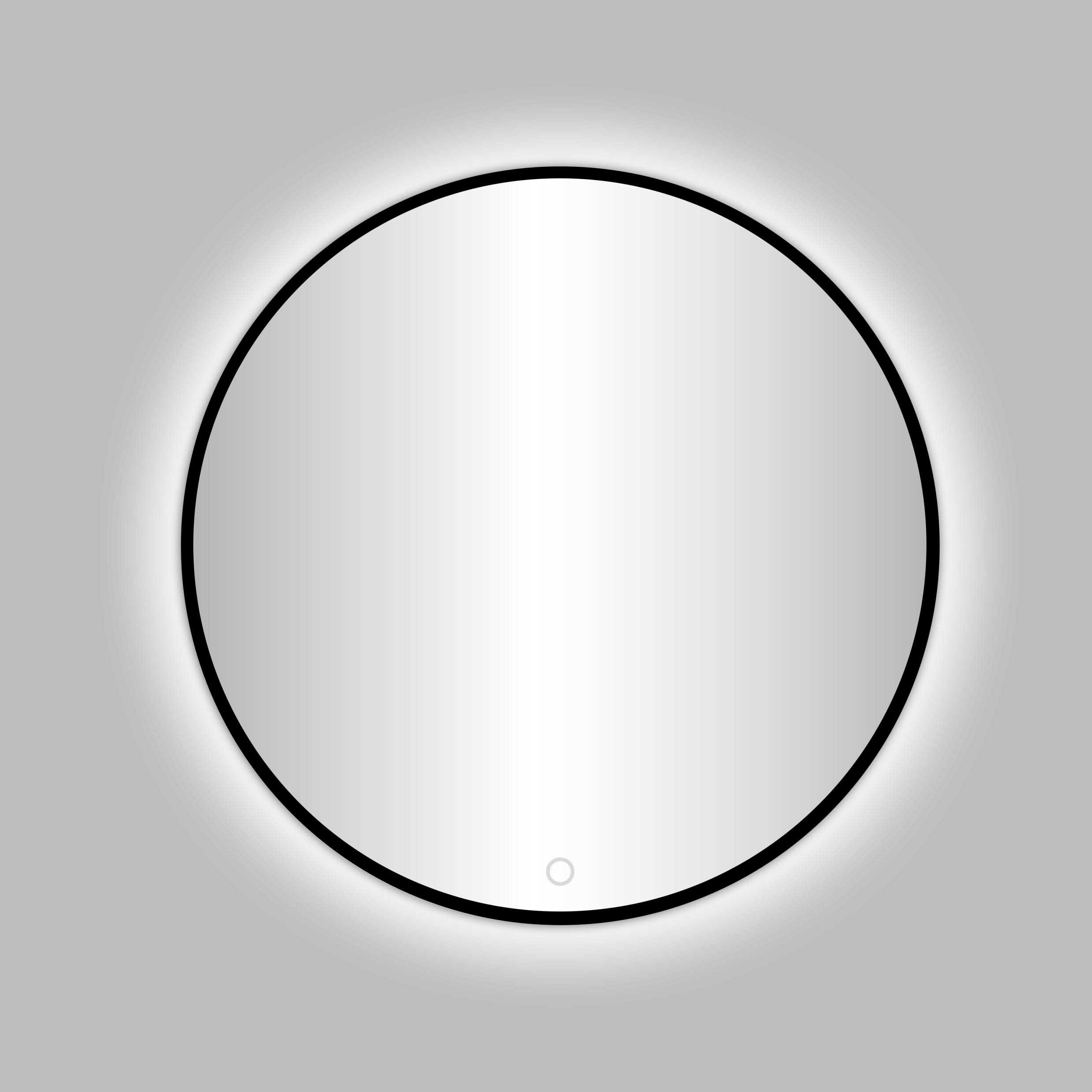 Best-Design Nero Venetië ronde spiegel zwart incl. LED verlichting Ø 60 cm