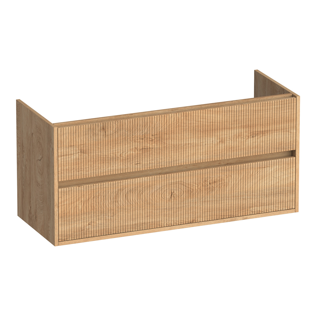 Brauer Adore Wavy onderkast ribbelfront 120cm met 2 softclose lades forest tan
