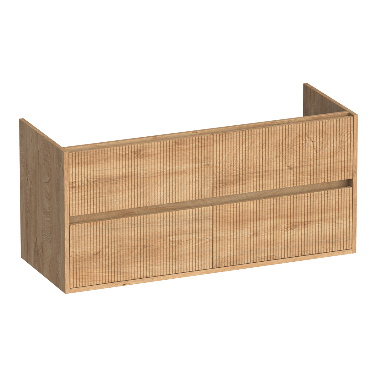 Brauer Adore Wavy onderkast ribbelfront 120cm met 4 softclose lades forest tan