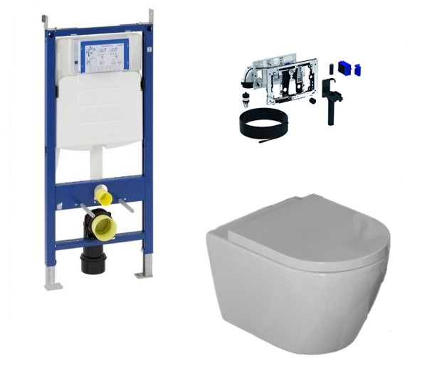 Complete Geberit Duofresh toiletset met Saniclear Jama randloos toilet en drukplaat. Zelf samenstellen!