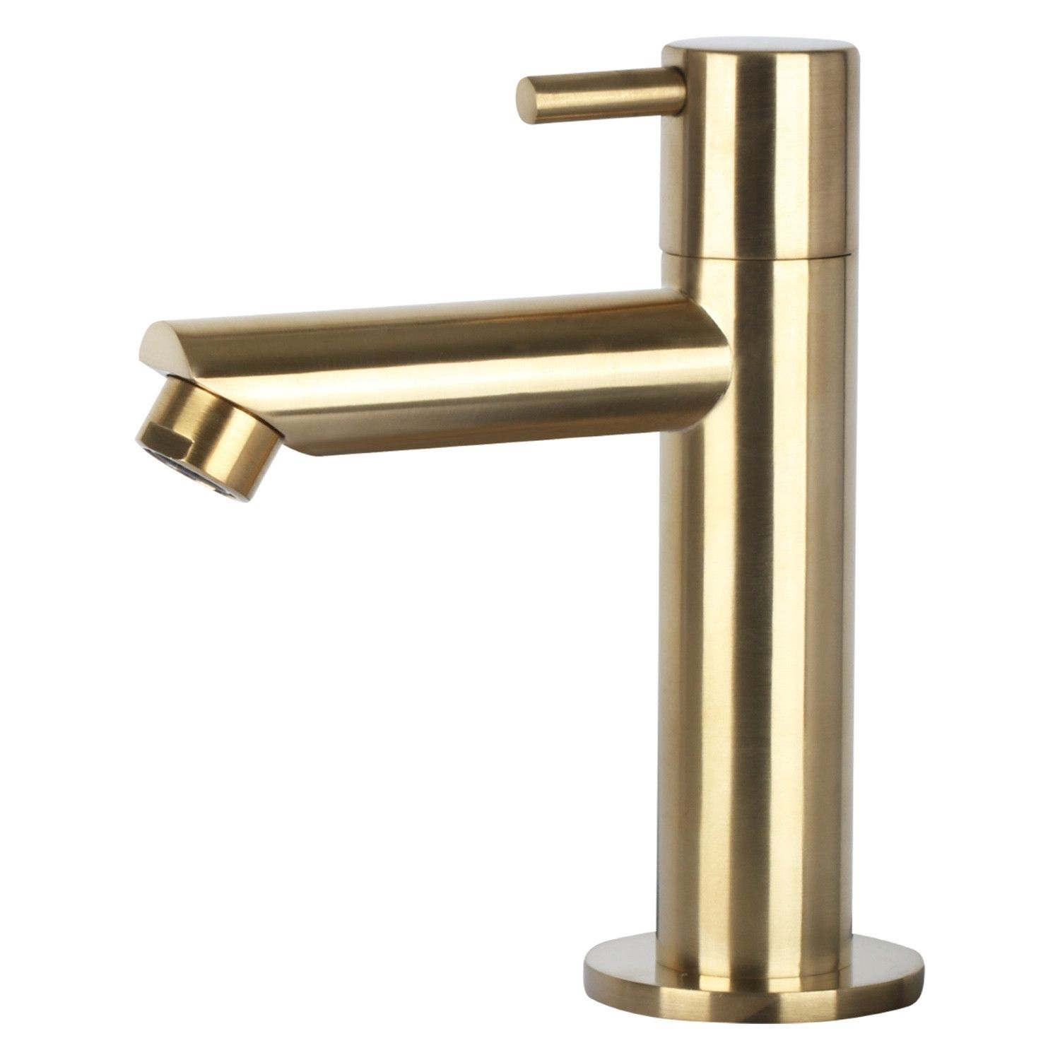Differnz Mix toiletkraan geborsteld messing goud recht fonteinkraan
