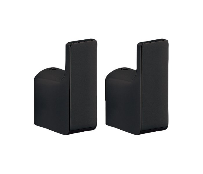 Gedy Pirenei set handdoekhaken mat zwart 2 stuks