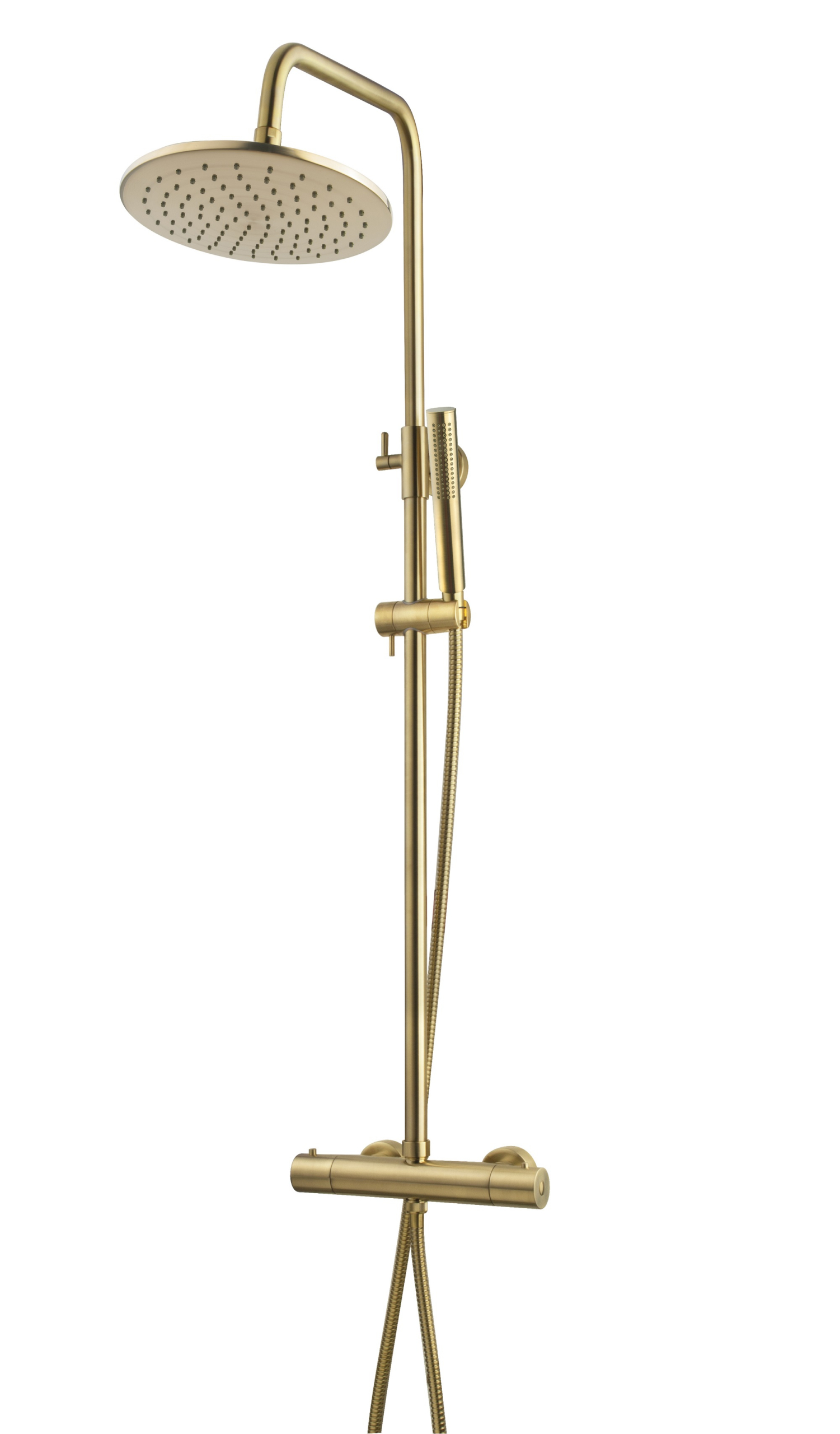 Mueller Gold opbouw regendouche geborsteld messing - goud