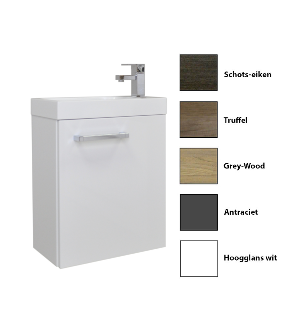 Sanicare Q40 toiletmeubel 40 cm grey-wood