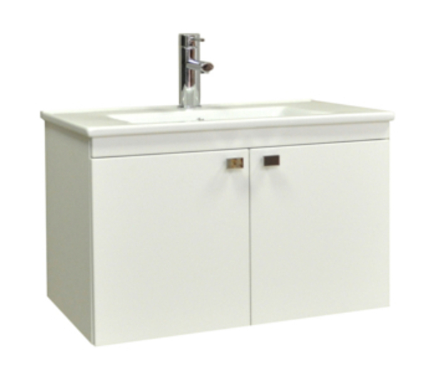 Sanicare Q5 badkamermeubel 2 deurs 80 cm hoogglans wit