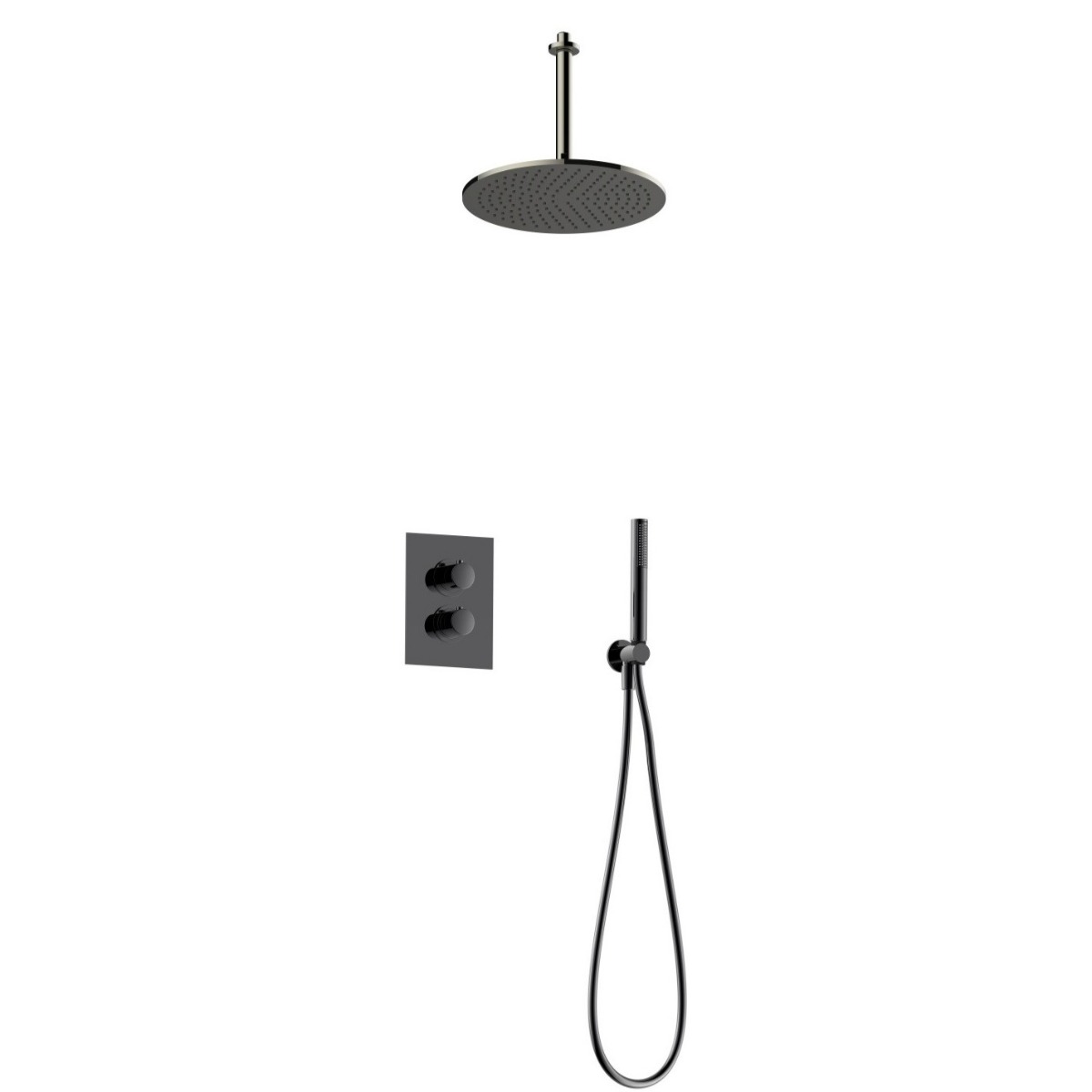 Salenzi Giro inbouw regendouche set type 2 zwart chroom