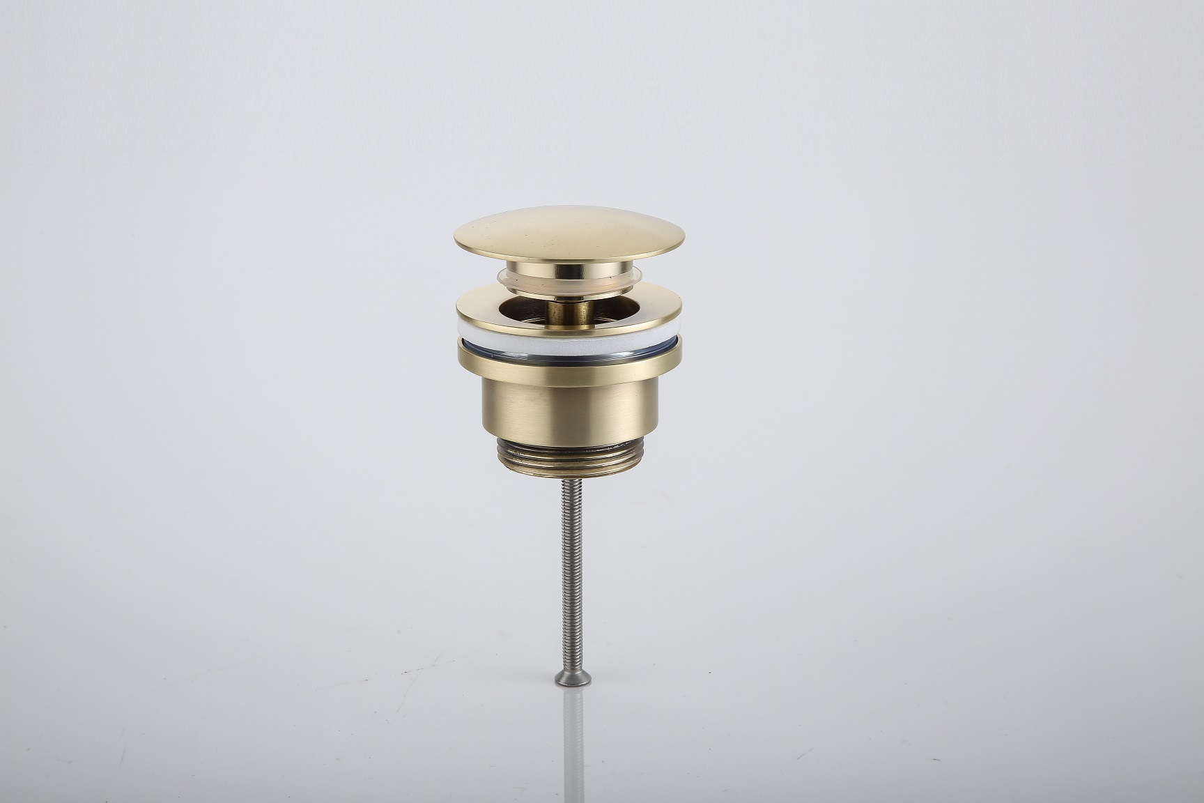 Saniclear Brass clickwaste messing geborsteld - goud mat