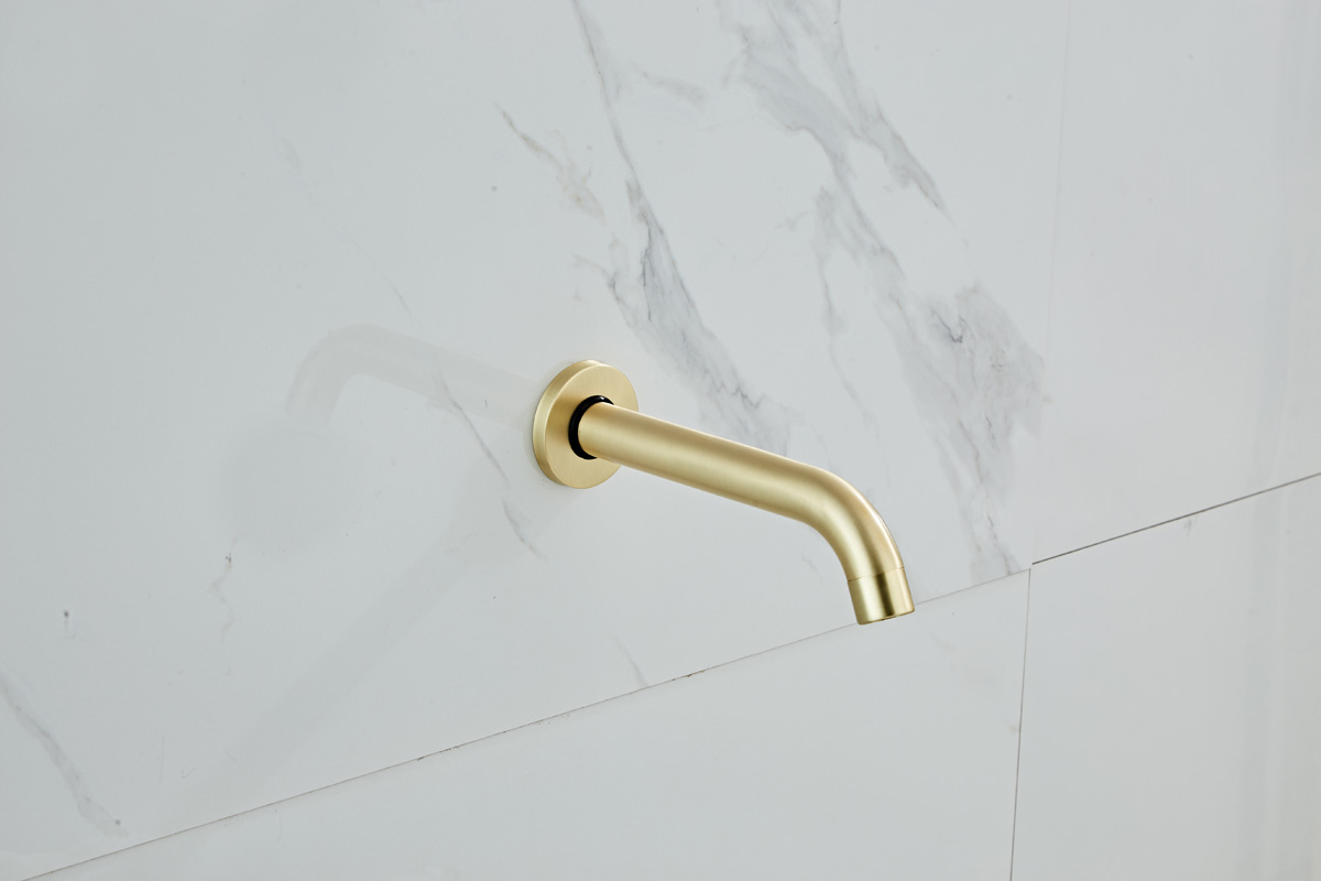 Saniclear Brass baduitloop geborsteld messing / mat goud