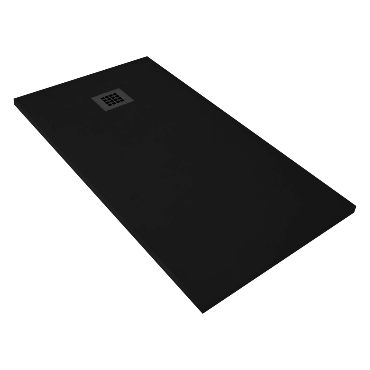 SaniGoods Slate composiet douchebak zwart 100x100cm vierkant anti-slip