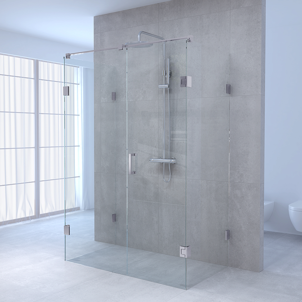 Brauer JC profielloze douchecabine XL 200x100cm chroom