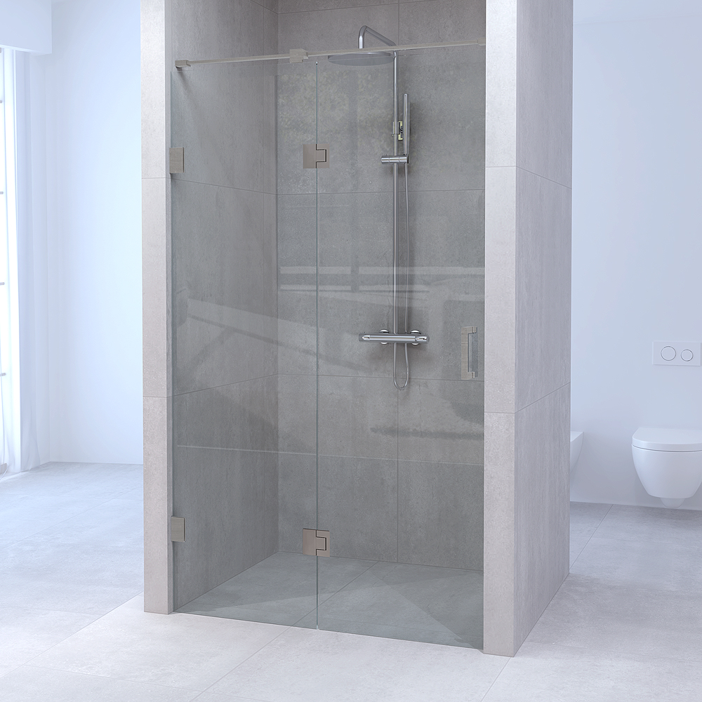 Brauer JC profielloze nisdeur 150cm met 70cm deur gekoppeld RVS