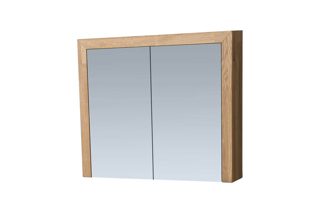 Brauer Rise spiegelkast 80cm met 2 dubbelzijdige spiegeldeuren eiken grijs