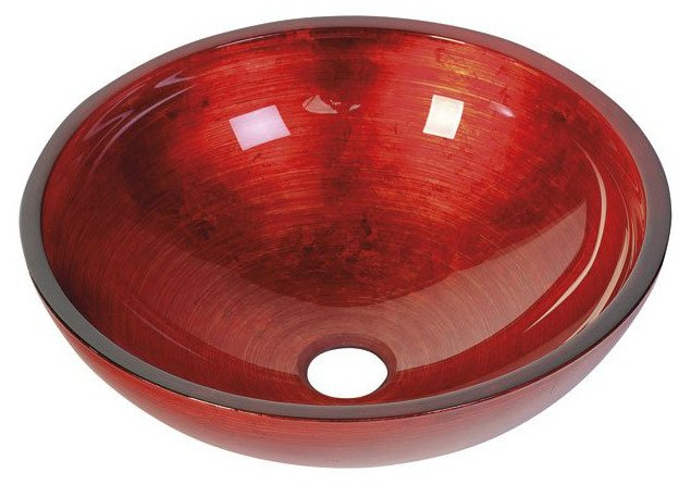 Sapho Murano glazen waskom 40cm rood