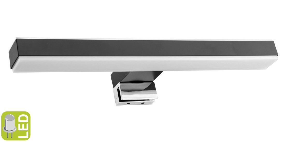 Sapho Veronica 2 Led spiegellamp 30cm mat zwart