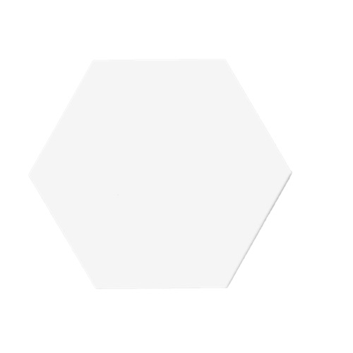 Terre D'Azur Hexagonale vloertegel mat wit 15x17cm hexagon F4