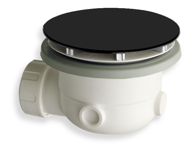 Saniclear Nero luxe douchebakafvoer / douchebaksifon 90mm mat zwart