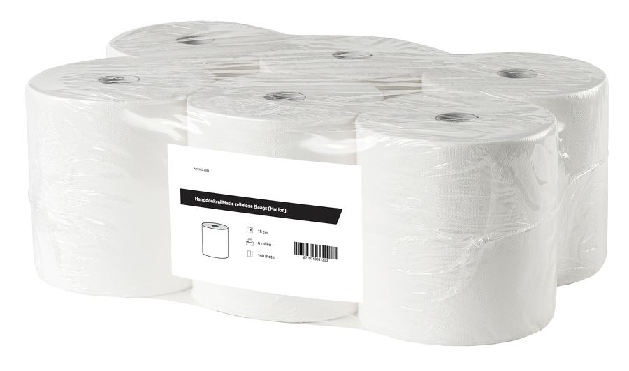 All Care Handdoekrol Motion cellulose 2 laags - 6 rollen