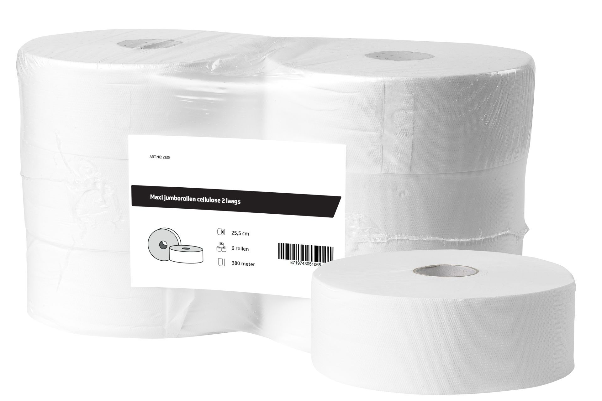 All Care Toiletpapier Maxi Jumbo cellulose 2 laags - 6 rollen