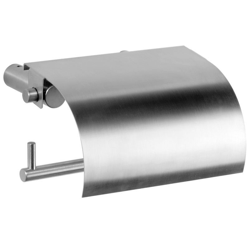 Didheya Kursaal toiletrolhouder met klep - RVS