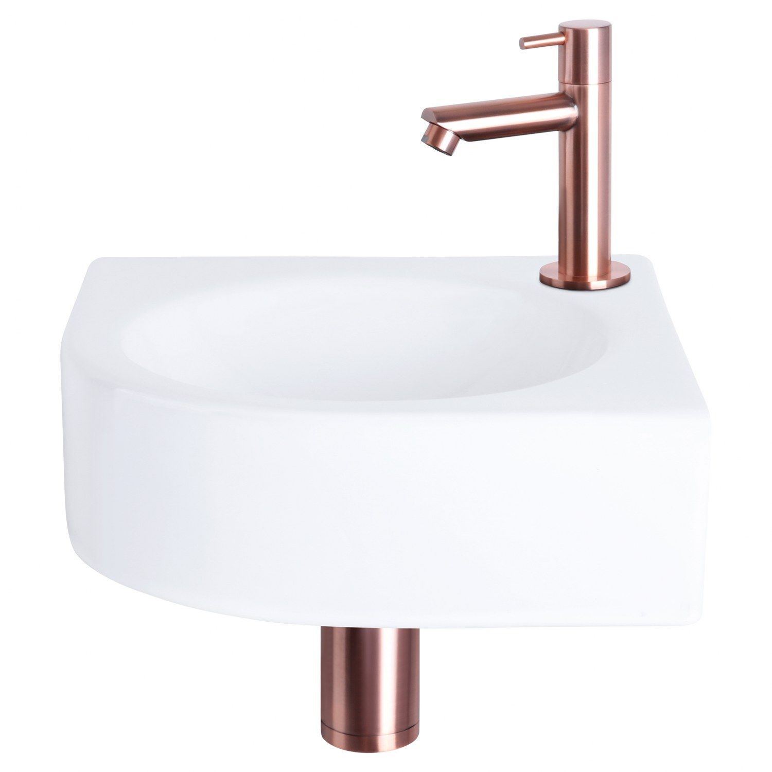 Differnz Differnz Cleo fonteinset keramiek - kraan recht rood koper