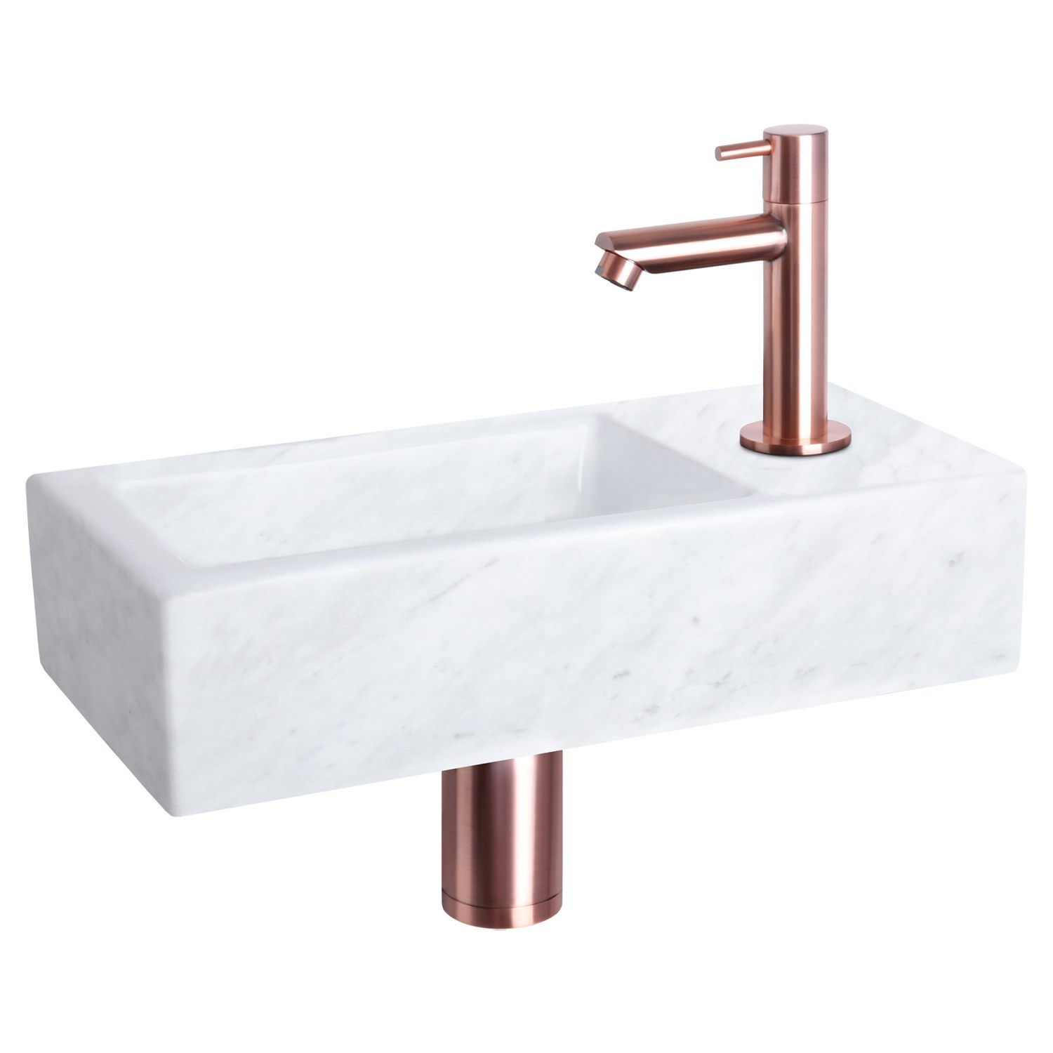 Differnz Differnz Helios fonteinset marmer - kraan recht rood koper