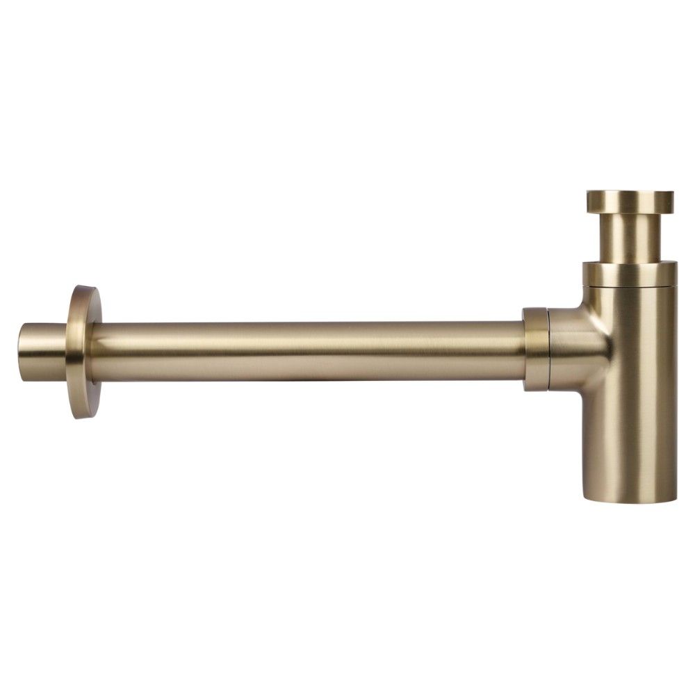 Differnz Differnz design sifon met muurbuis - mat goud