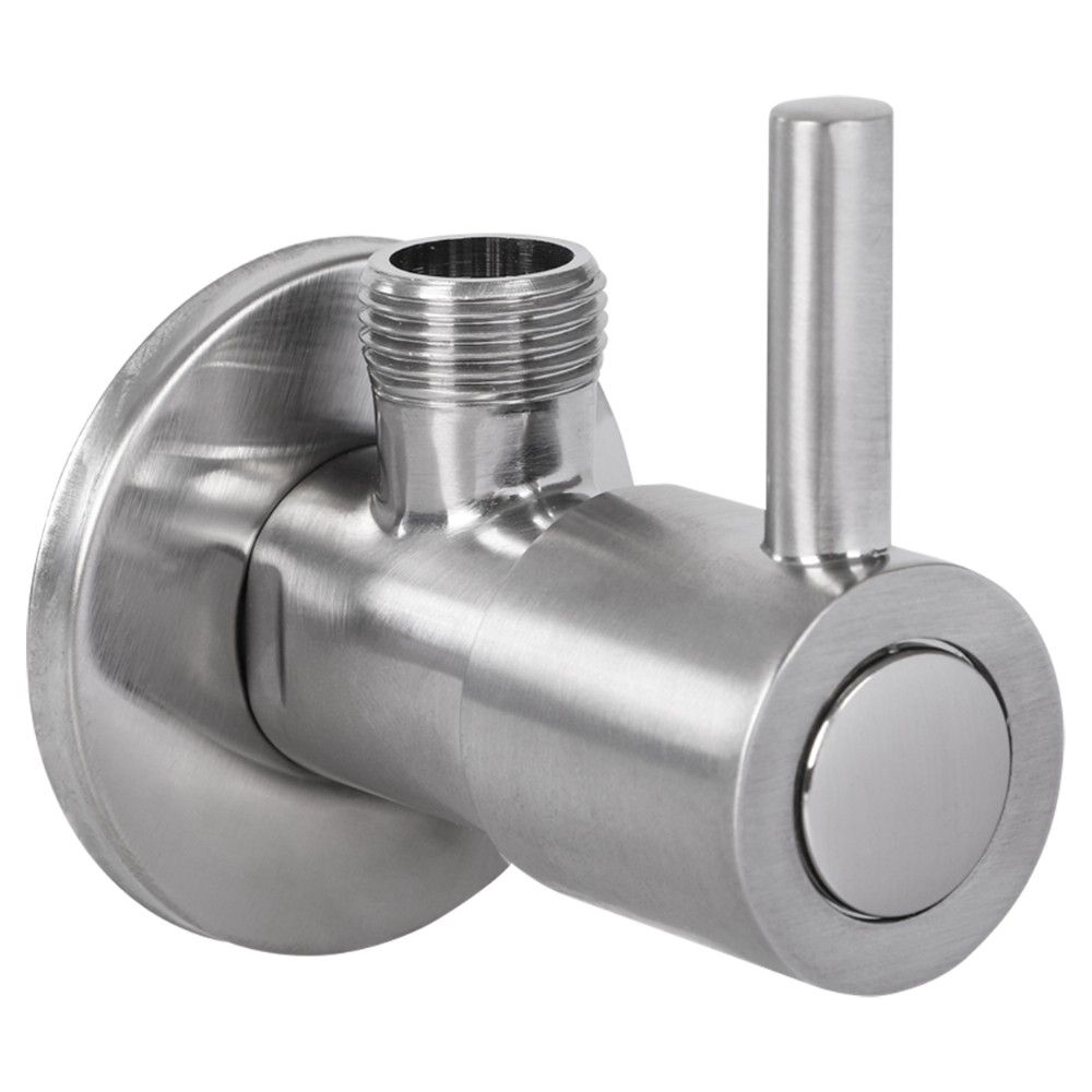 Differnz Differnz hoekstopkraan 1/2 x 3/8 - mat chroom