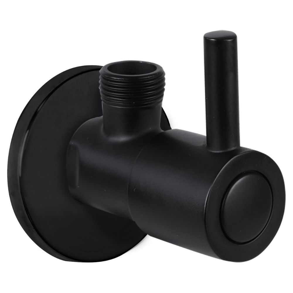 Differnz Differnz hoekstopkraan 1/2 x 3/8 - mat zwart