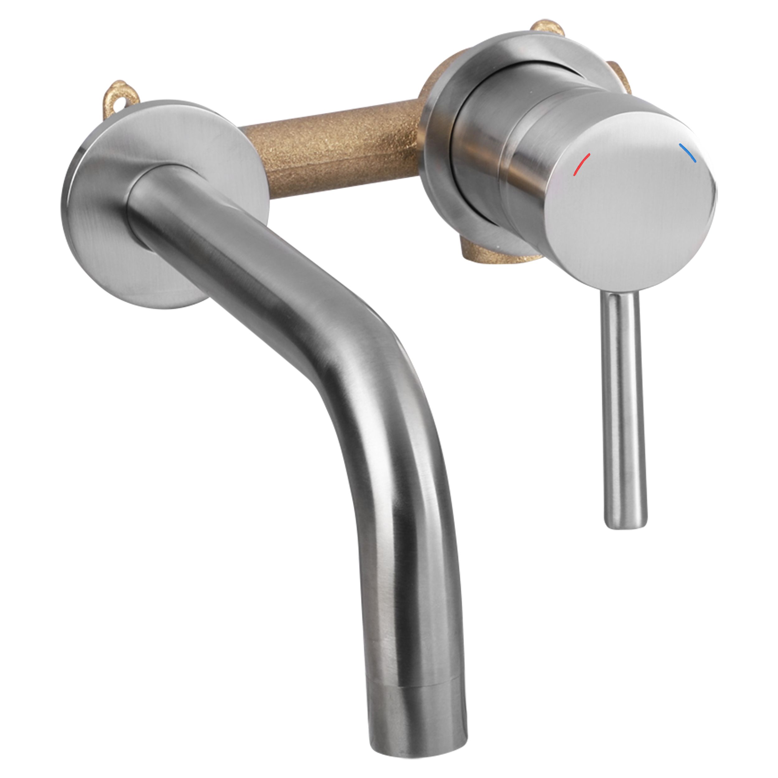 Differnz Differnz muurkraan inbouw koud/warmwater rechts - mat chroom