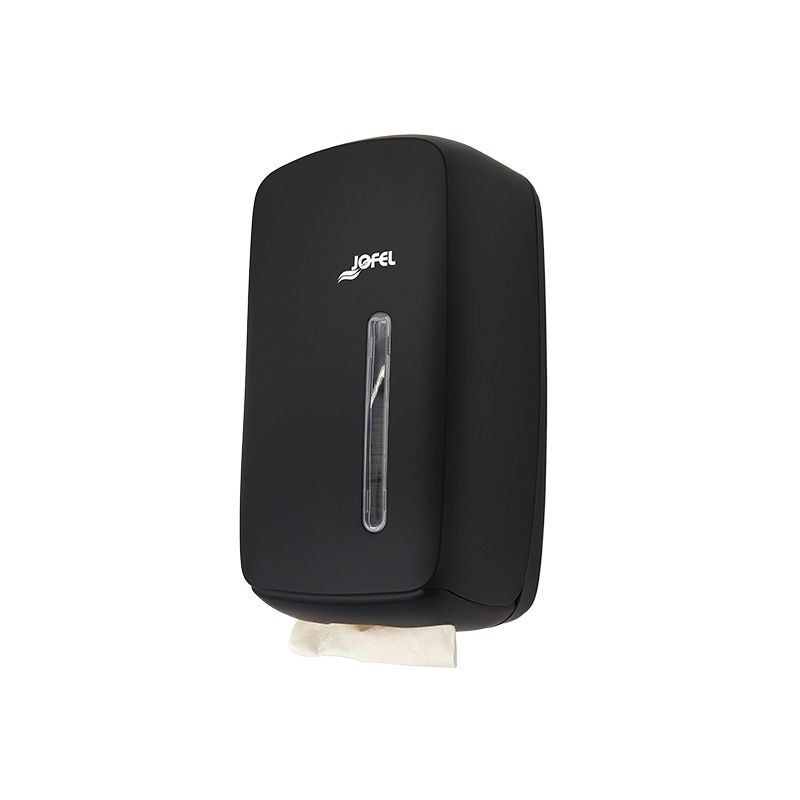 Jofel Jofel Timeless zig-zag toilet-tissuedispenser kunststof - zwart