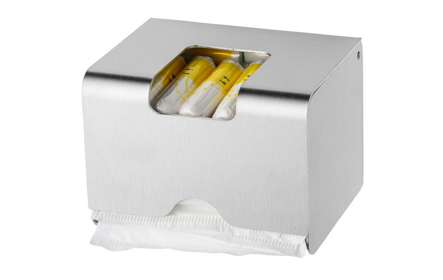 Mediqo-line MediQo-Line dispenser compact voor maandverband en tampons - RVS