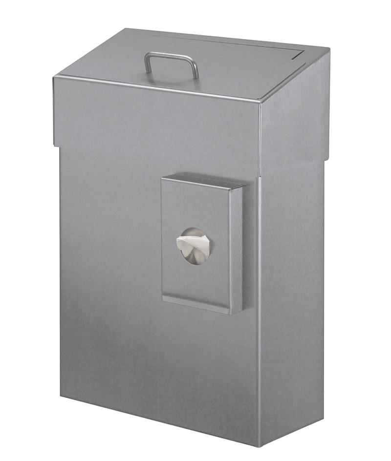 Mediqo-line MediQo-Line hygiënebak 10 liter met zakjeshouder MQHB10E - RVS