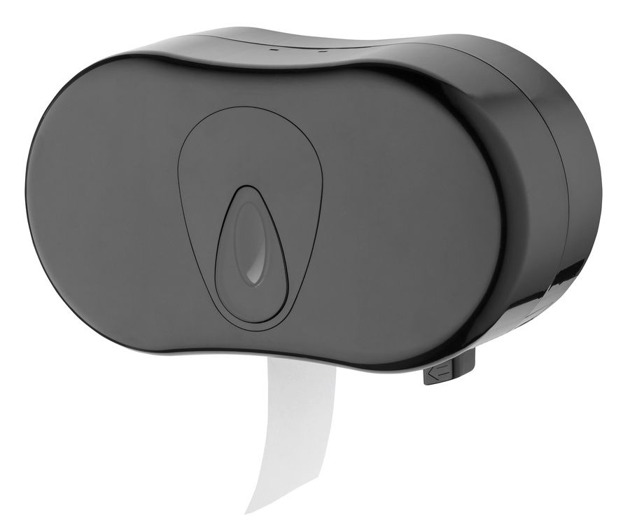 PlastiQline PlastiQline 2-rols toiletrolhouder (standaard) PQBTMDuo - zwart