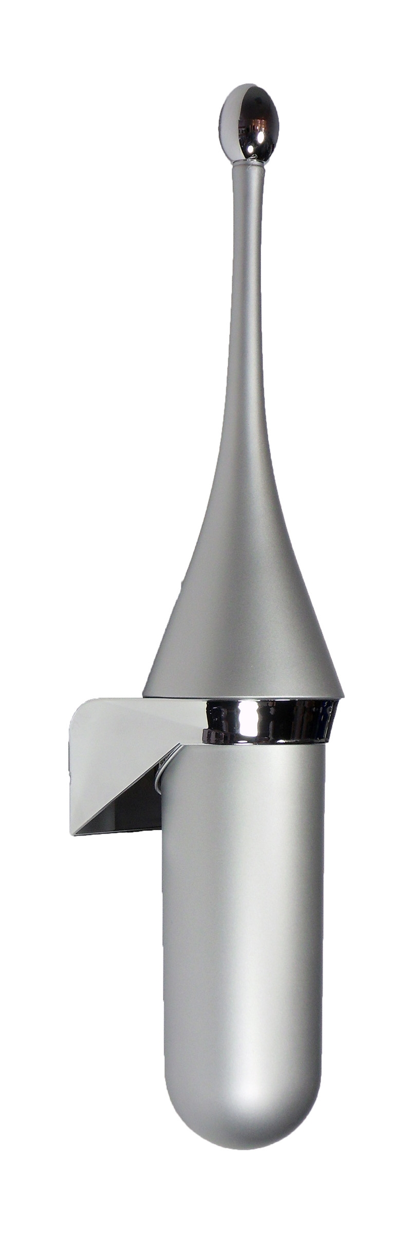 PlastiQline PlastiQline toiletborstelhouder PQBRUSHM - zilvergrijs