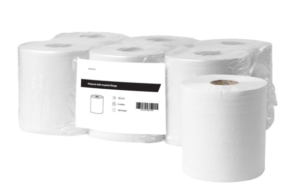 All Care Poetsrol midi recycled wit 2 laags - 6 rollen