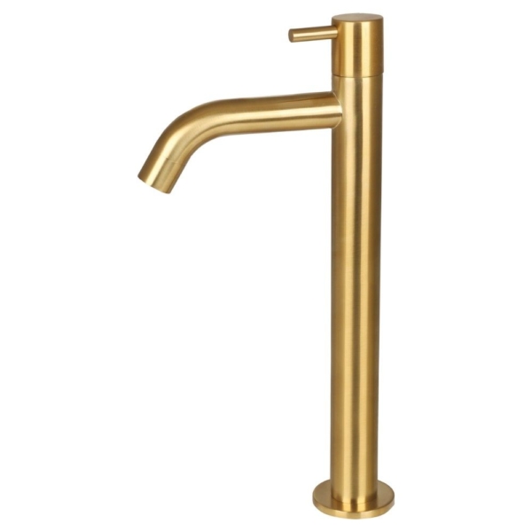 Differnz Differnz hoge koudwaterkraan gebogen hoog - mat goud