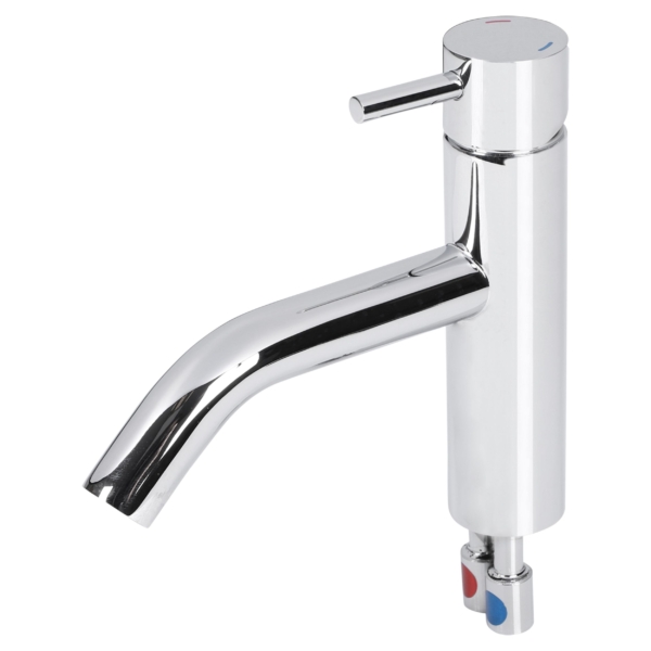 Differnz Differnz koud/warmwater kraan gebogen - chroom