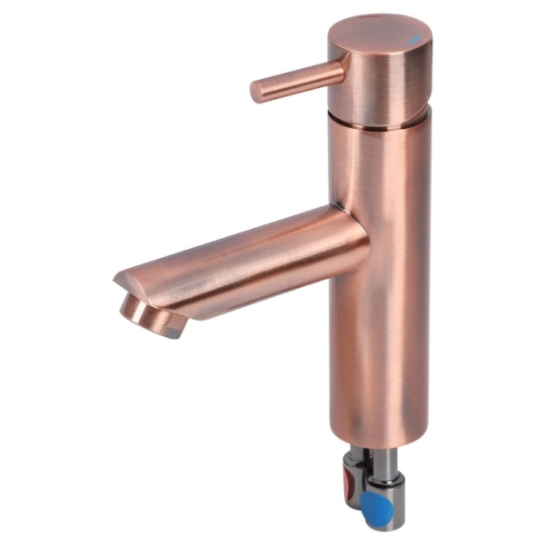 Differnz Differnz koud/warmwater kraan recht - rood koper