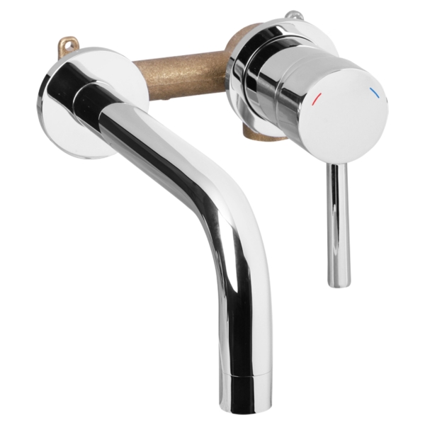 Differnz Differnz muurkraan inbouw koud/warmwater rechts - chroom