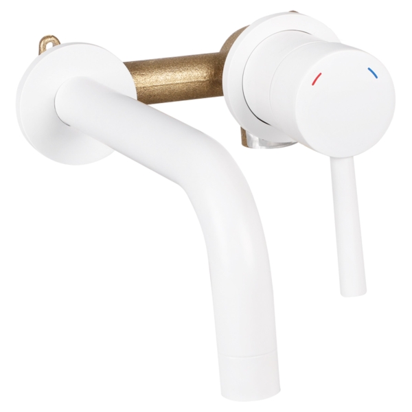 Differnz Differnz muurkraan inbouw koud/warmwater rechts - mat wit