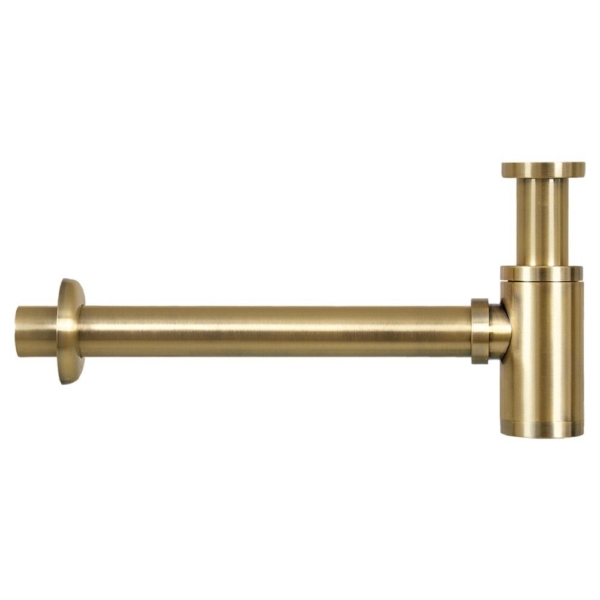 Differnz Differnz sifon met muurbuis - mat goud