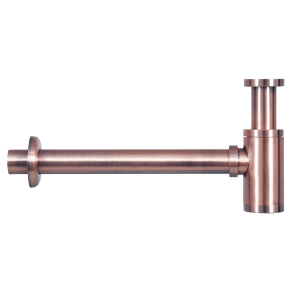 Differnz Differnz sifon met muurbuis - rood koper