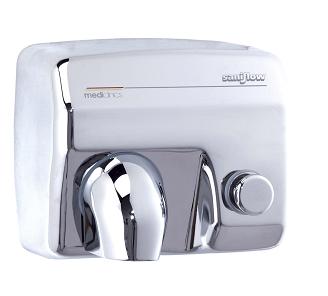 Mediclinics Mediclinics Saniflow handdroger drukknop E88C - RVS hoogglans