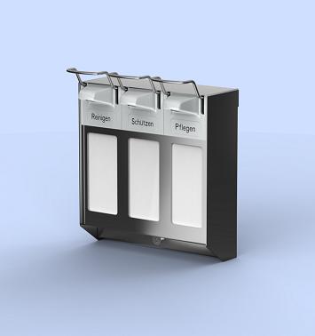 Mediqo-line MediQo-line trio zeepdispenser 1000ml + afsluitplaten MQTV10E - RVS