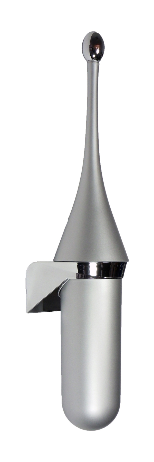 PlastiQline PlastiQline toiletborstelhouder PQBRUSHM - zilvergrijs